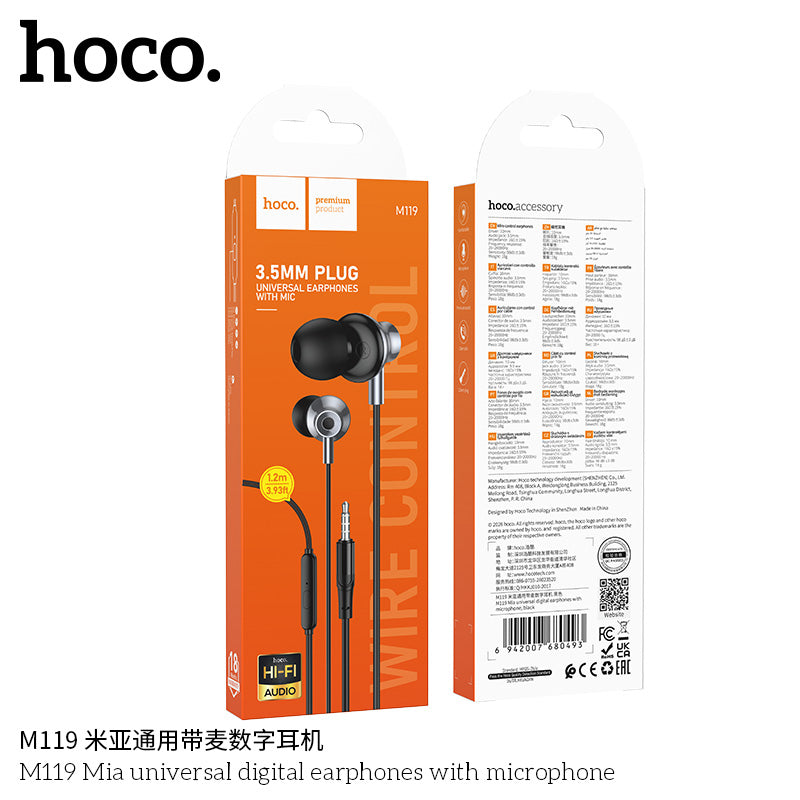 HD_SYNC:M119 Mia universal earphones with microphone