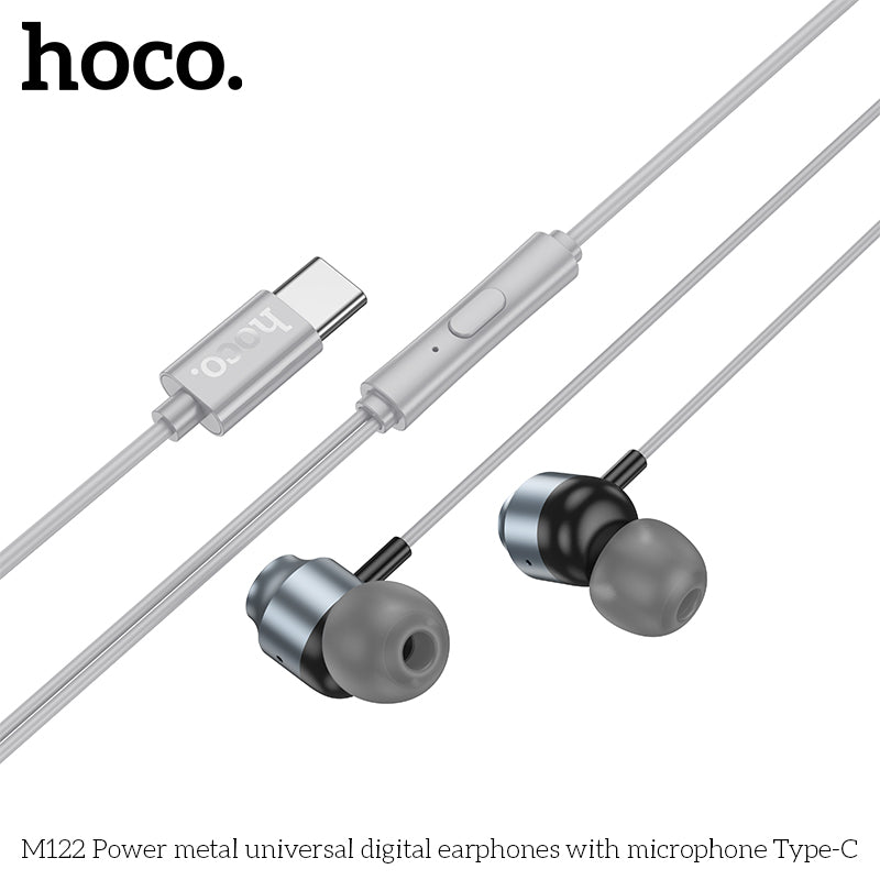 HD_SYNC:M122 Power metal universal digital earphones with microphone Type-C