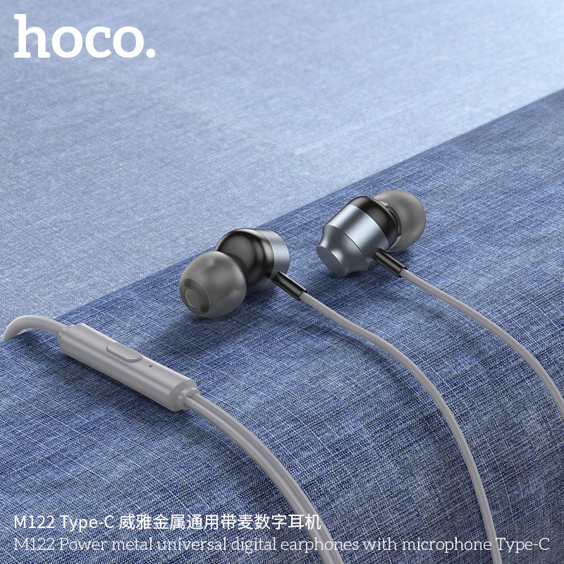 HD_SYNC:M122 Power metal universal digital earphones with microphone Type-C