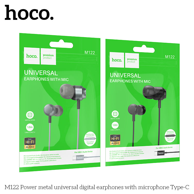 HD_SYNC:M122 Power metal universal digital earphones with microphone Type-C