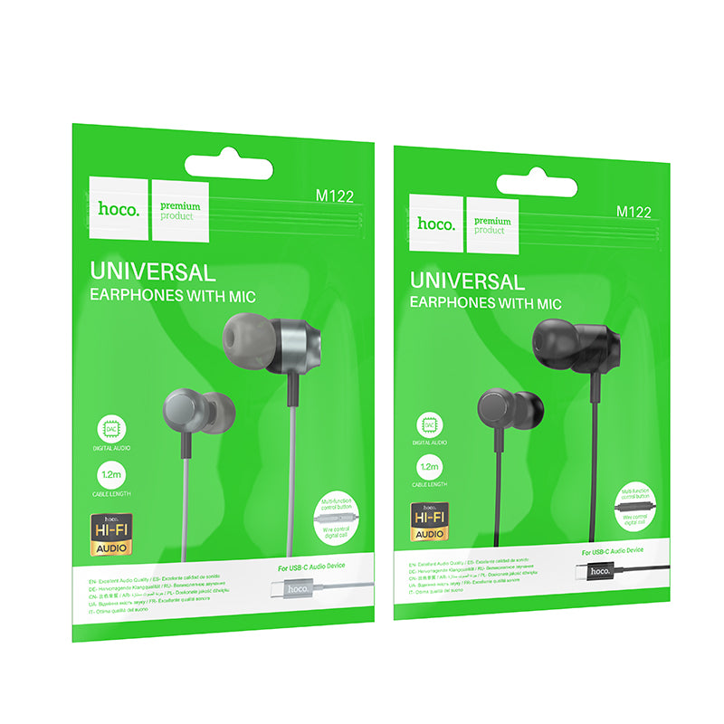 HD_SYNC:M122 Power metal universal digital earphones with microphone Type-C