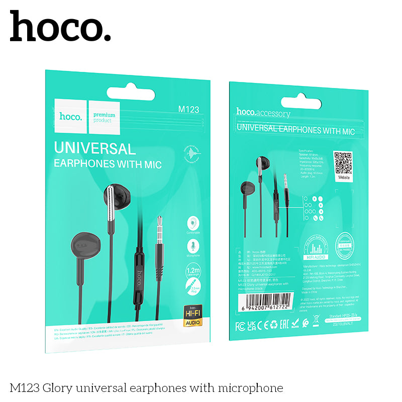 HD_SYNC:M123 Glory universal earphones with microphone