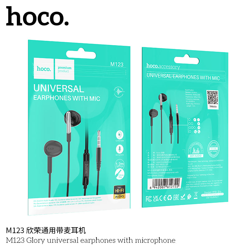 HD_SYNC:M123 Glory universal earphones with microphone