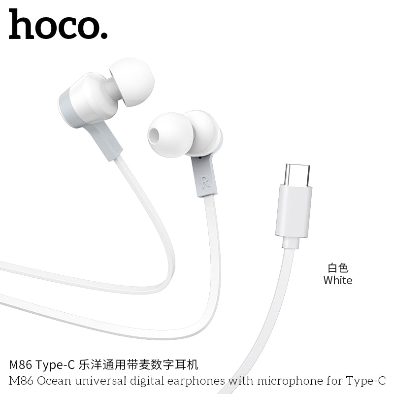 HD_SYNC:M86 Ocean universal digital earphones with microphone for Type-C