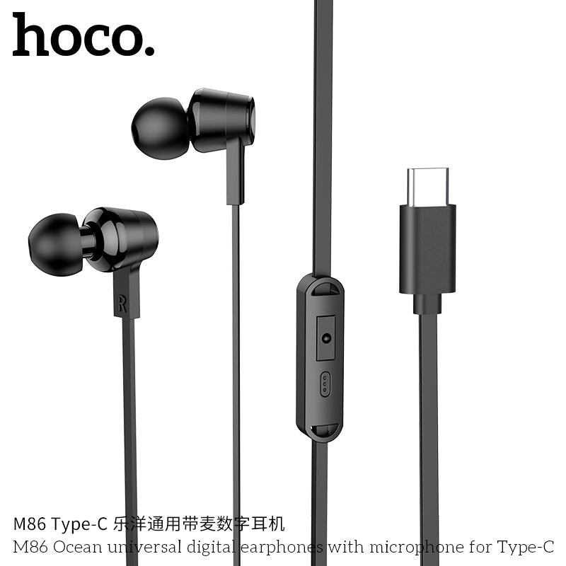 HD_SYNC:M86 Ocean universal digital earphones with microphone for Type-C
