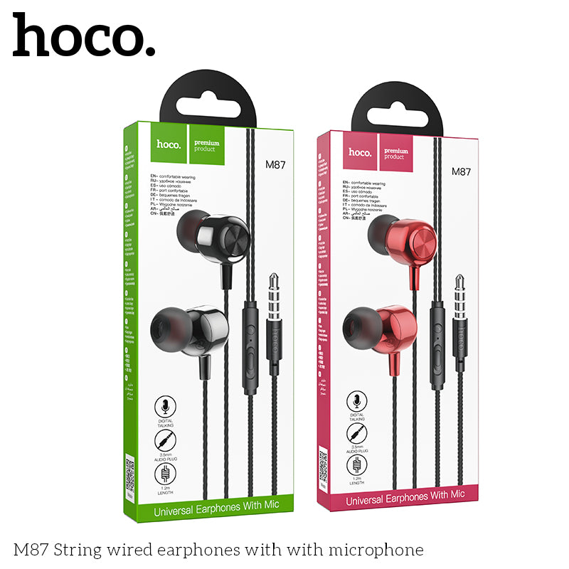 HD_SYNC:M87 String wired earphones with with microphone