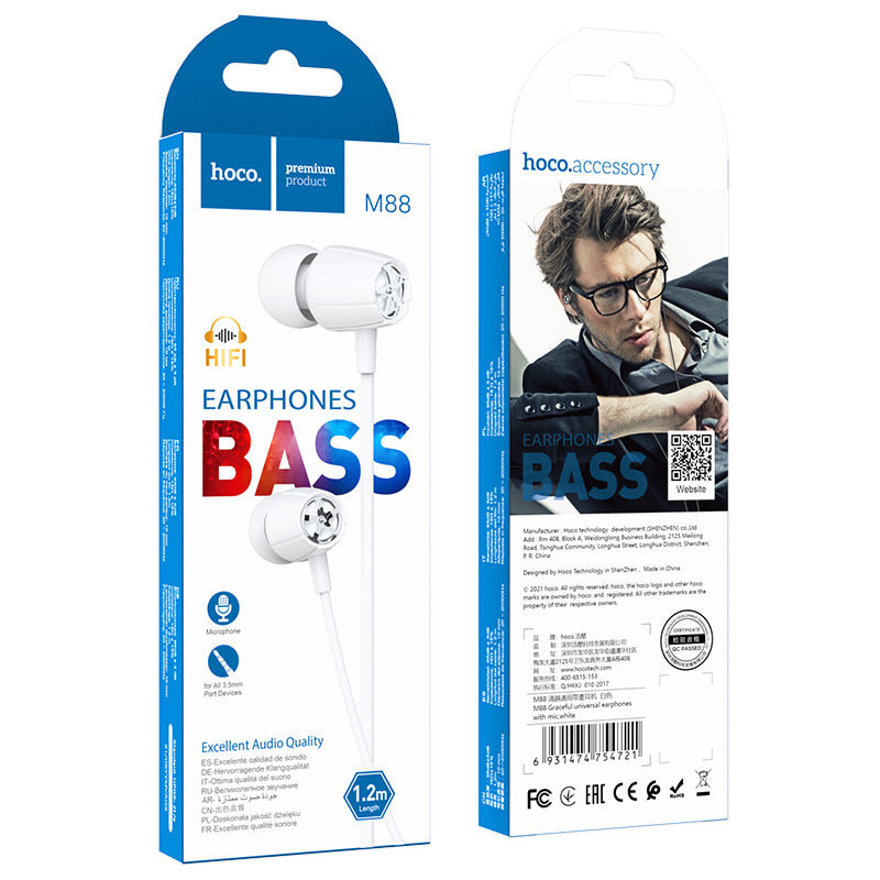 HD_SYNC:M88 Graceful universal earphones with mic