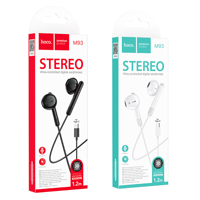 HD_SYNC:M93 Type-C Joy wire-controlled digital earphones with microphone