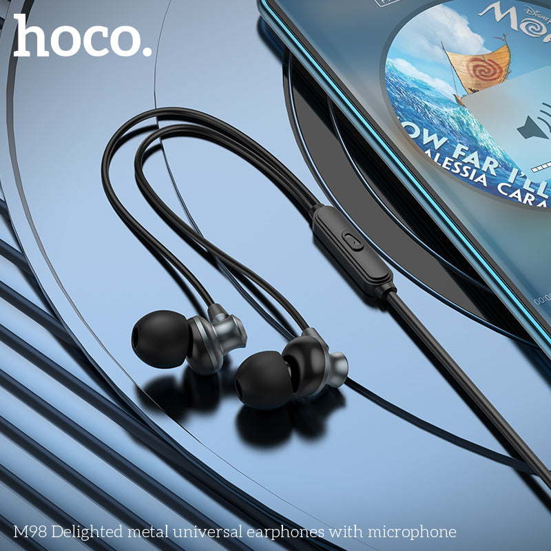 HD_SYNC:M98 Delighted metal universal earphones with microphone