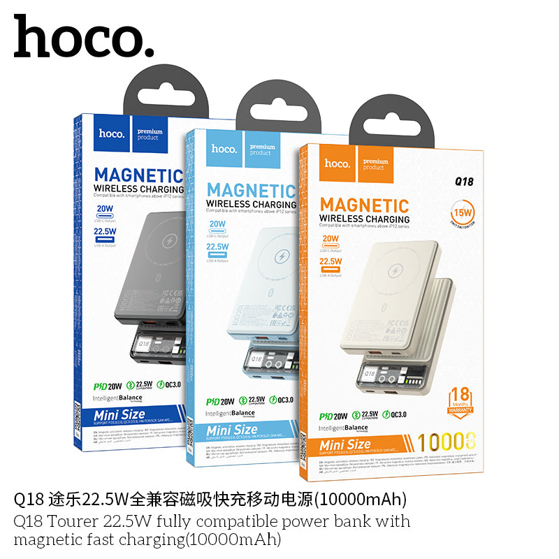 HD_SYNC:Q18 Tourer 22.5W fully compatible power bank with magnetic fast charging(10000mAh)