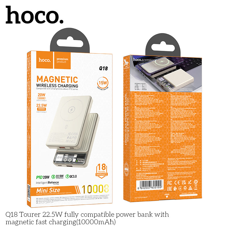 HD_SYNC:Q18 Tourer 22.5W fully compatible power bank with magnetic fast charging(10000mAh)