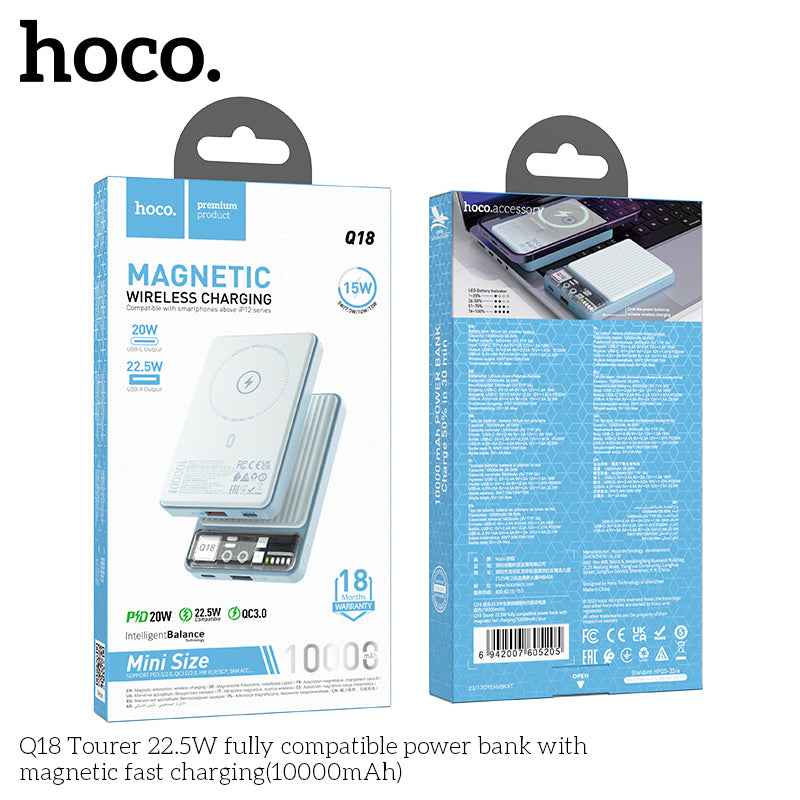 HD_SYNC:Q18 Tourer 22.5W fully compatible power bank with magnetic fast charging(10000mAh)