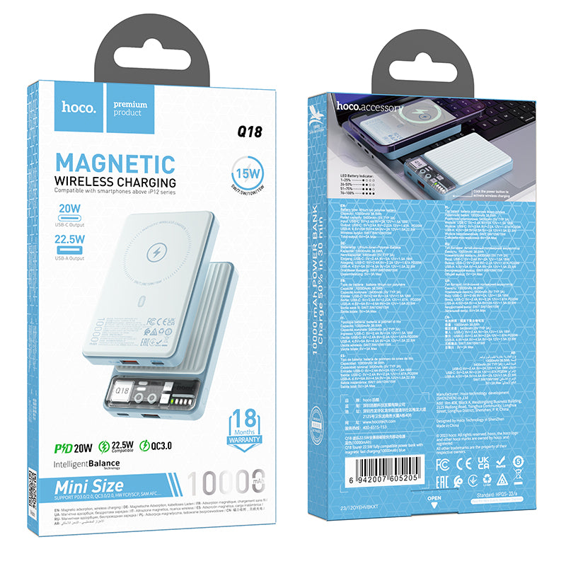 HD_SYNC:Q18 Tourer 22.5W fully compatible power bank with magnetic fast charging(10000mAh)