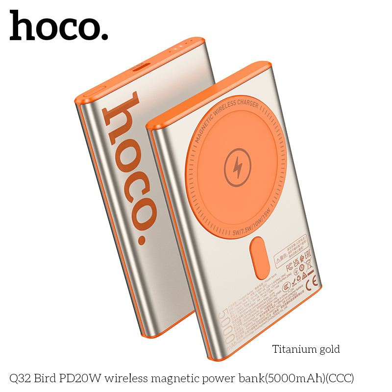 HD_SYNC:Q32 Bird PD20W wireless magnetic power bank(5000mAh)（CCC)