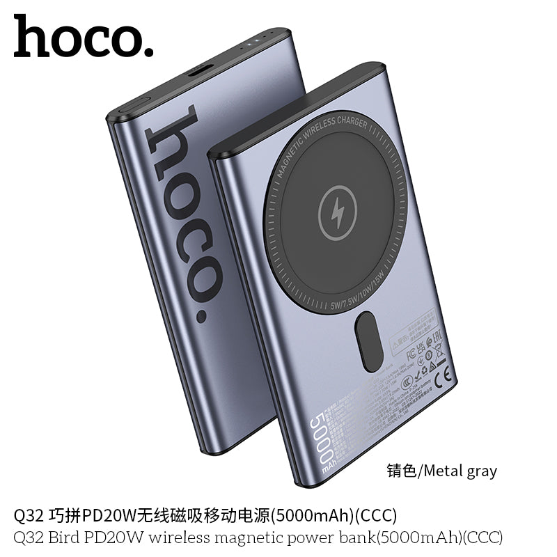 HD_SYNC:Q32 Bird PD20W wireless magnetic power bank(5000mAh)（CCC)