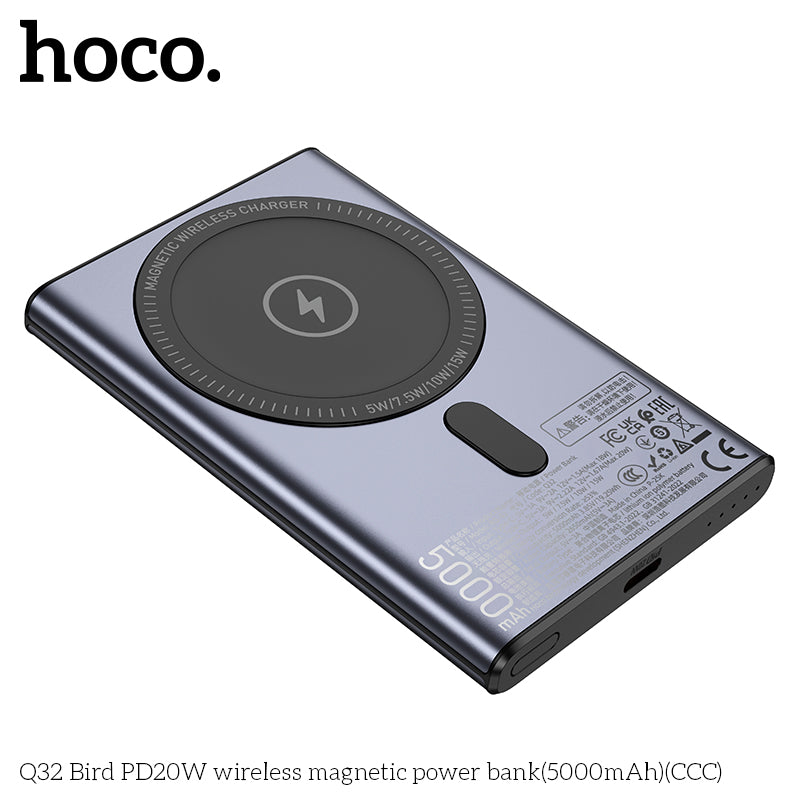 HD_SYNC:Q32 Bird PD20W wireless magnetic power bank(5000mAh)（CCC)