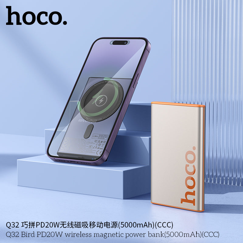 HD_SYNC:Q32 Bird PD20W wireless magnetic power bank(5000mAh)（CCC)