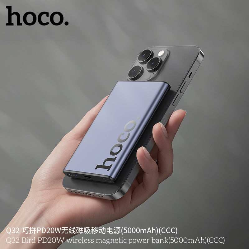 HD_SYNC:Q32 Bird PD20W wireless magnetic power bank(5000mAh)（CCC)