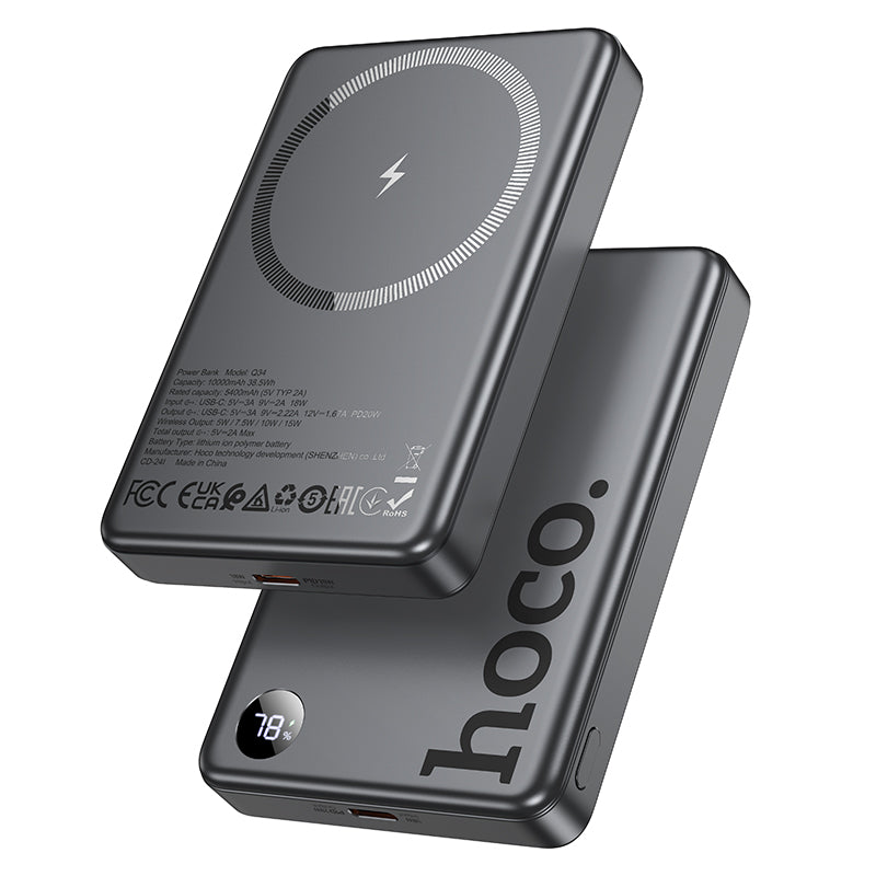 HD_SYNC:Q34 Clever PD20W magnetic fast charging power bank with digital display(10000mAh)(UN)
