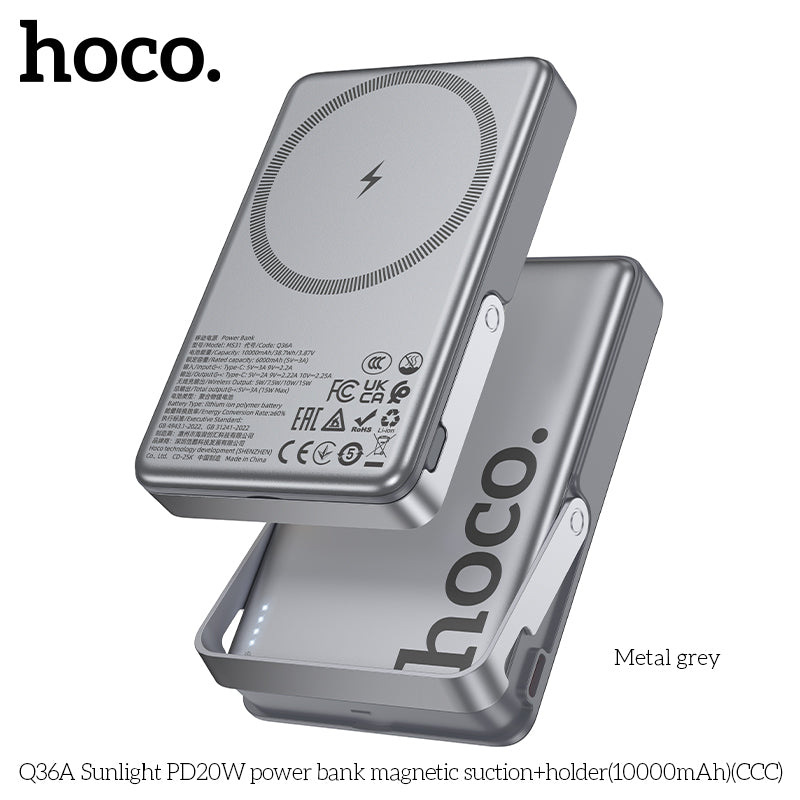 HD_SYNC:Q36A Sunlight PD20W power bank magnetic suction+holder(10000mAh)（CCC)