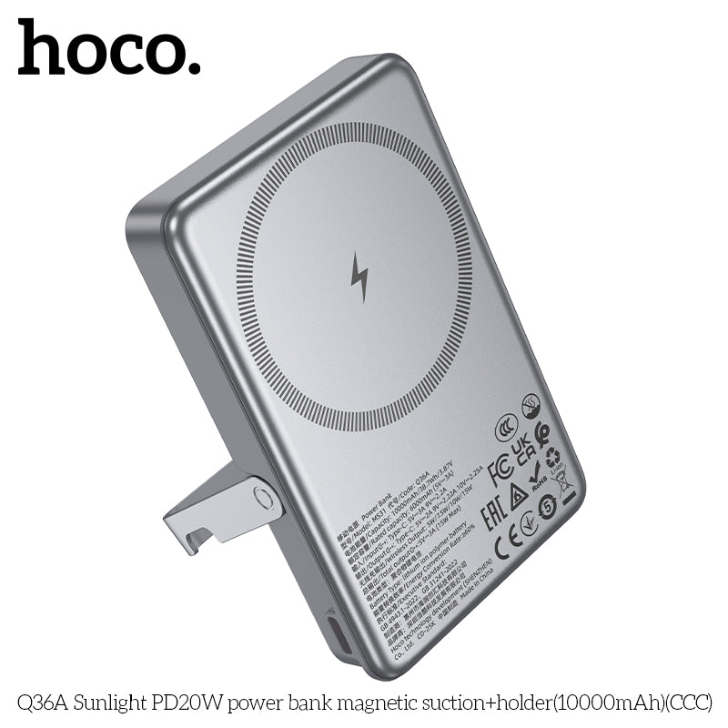 HD_SYNC:Q36A Sunlight PD20W power bank magnetic suction+holder(10000mAh)（CCC)
