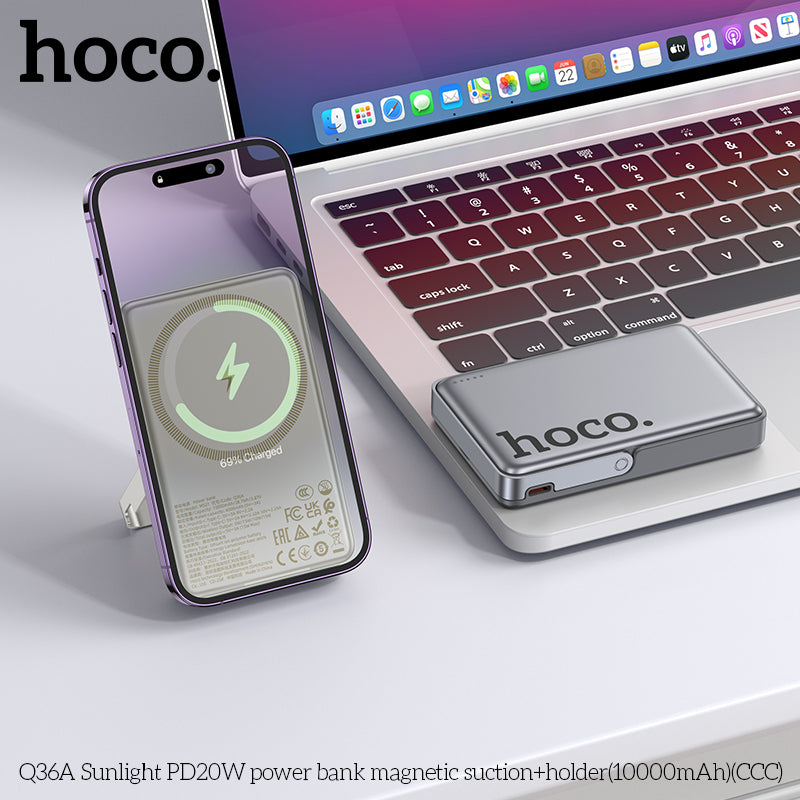 HD_SYNC:Q36A Sunlight PD20W power bank magnetic suction+holder(10000mAh)（CCC)