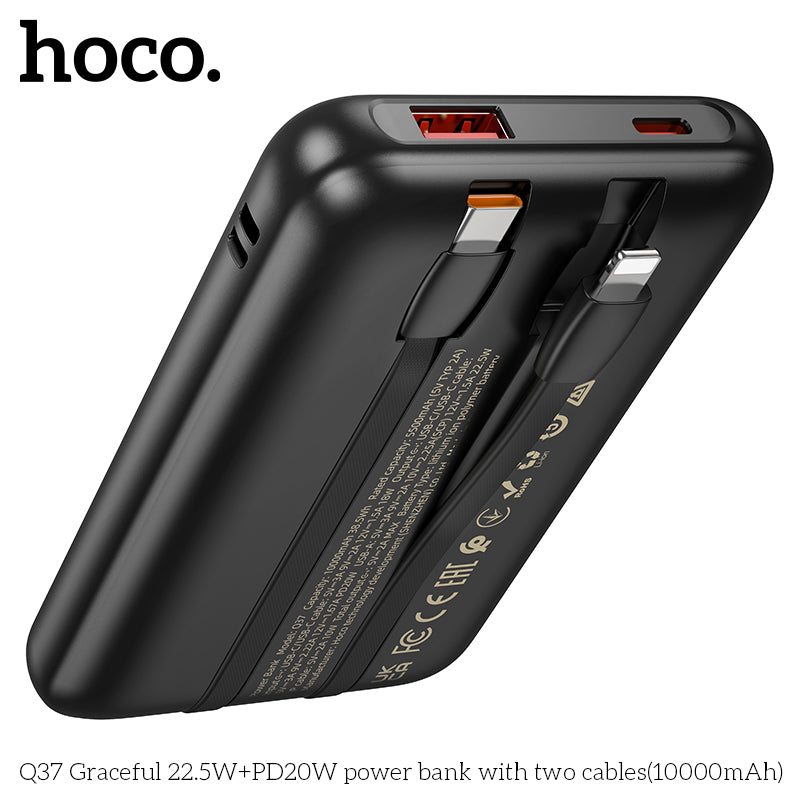 HD_SYNC:Q37 Graceful 22.5W+PD20W power bank with two cables(10000mAh)(UN)