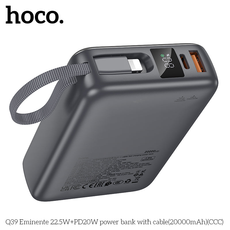 HD_SYNC:Q39 Eminente 22.5W+PD20W power bank with cable(20000mAh)