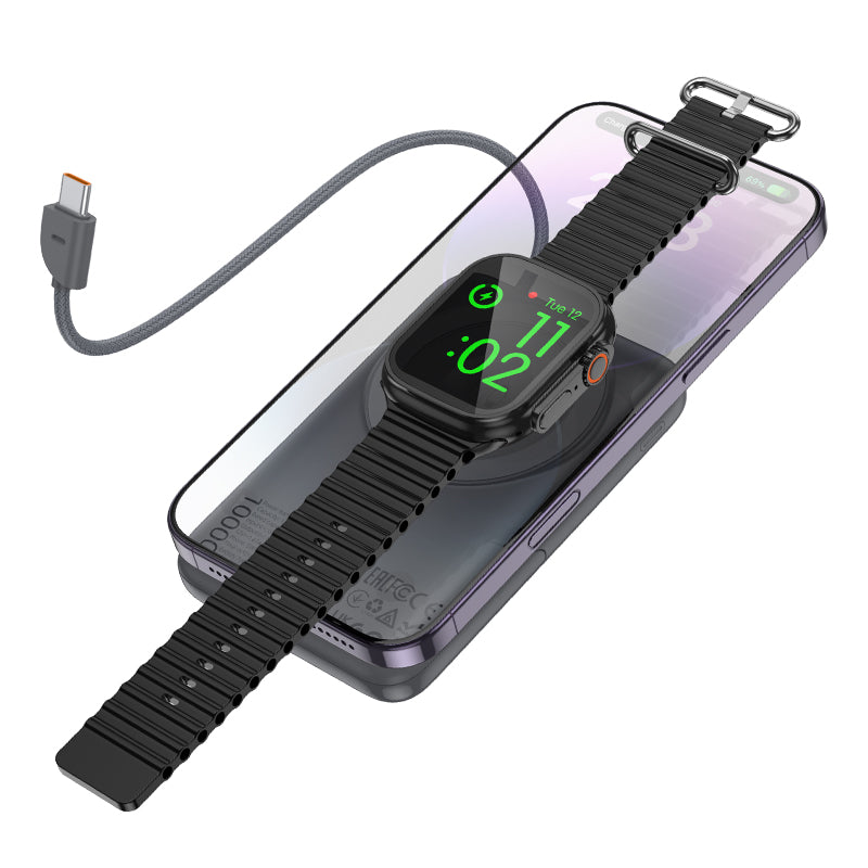 HD_SYNC:Q43 Clever dual PD20W power bank with cable+watch charger+holder(10000mAh)(UN)