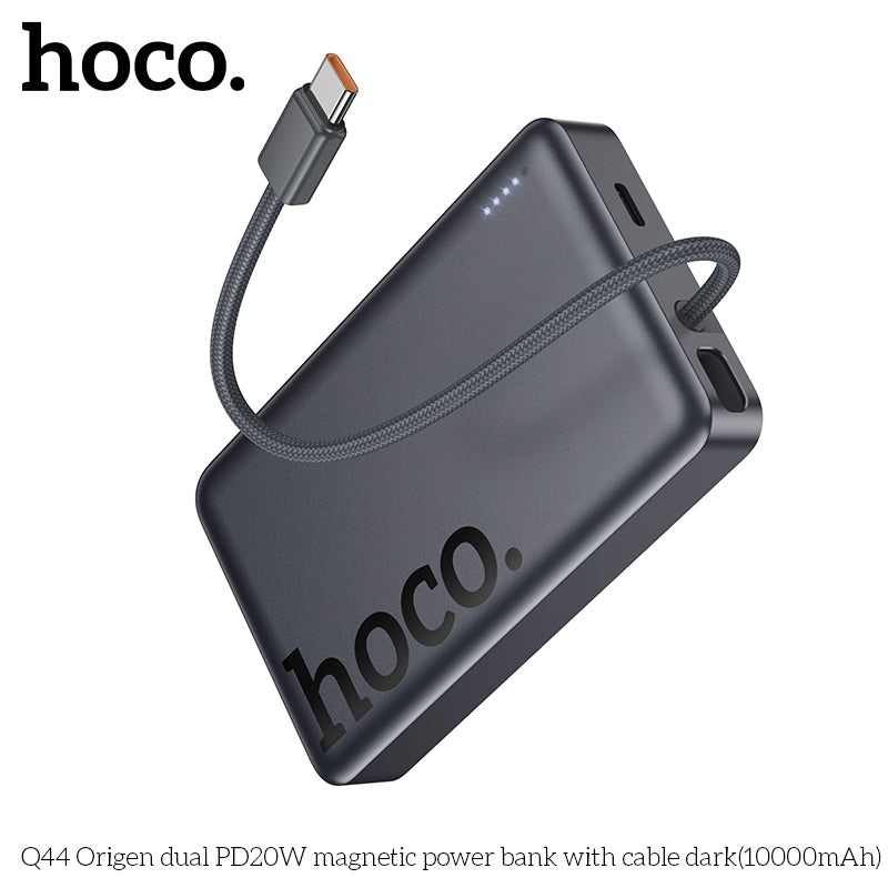 HD_SYNC:Q44 Origen dual PD20W magnetic power bank with cable dark(10000mAh)(UN)
