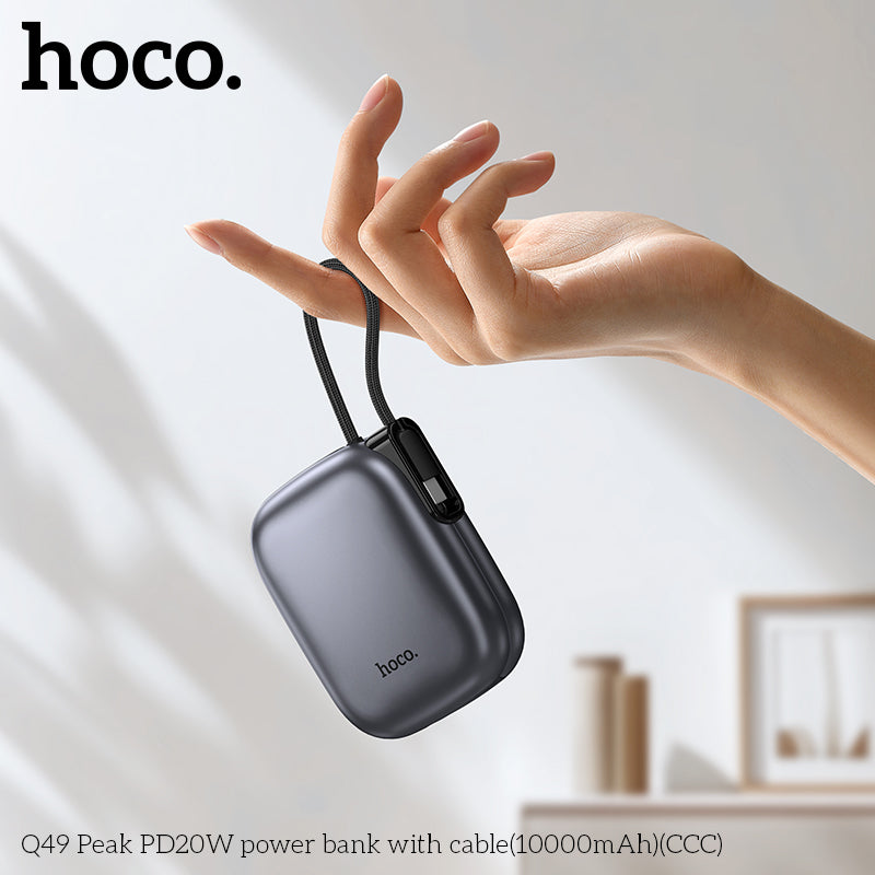 HD_SYNC:Q49 Peak PD20W power bank with cable(10000mAh)（CCC)