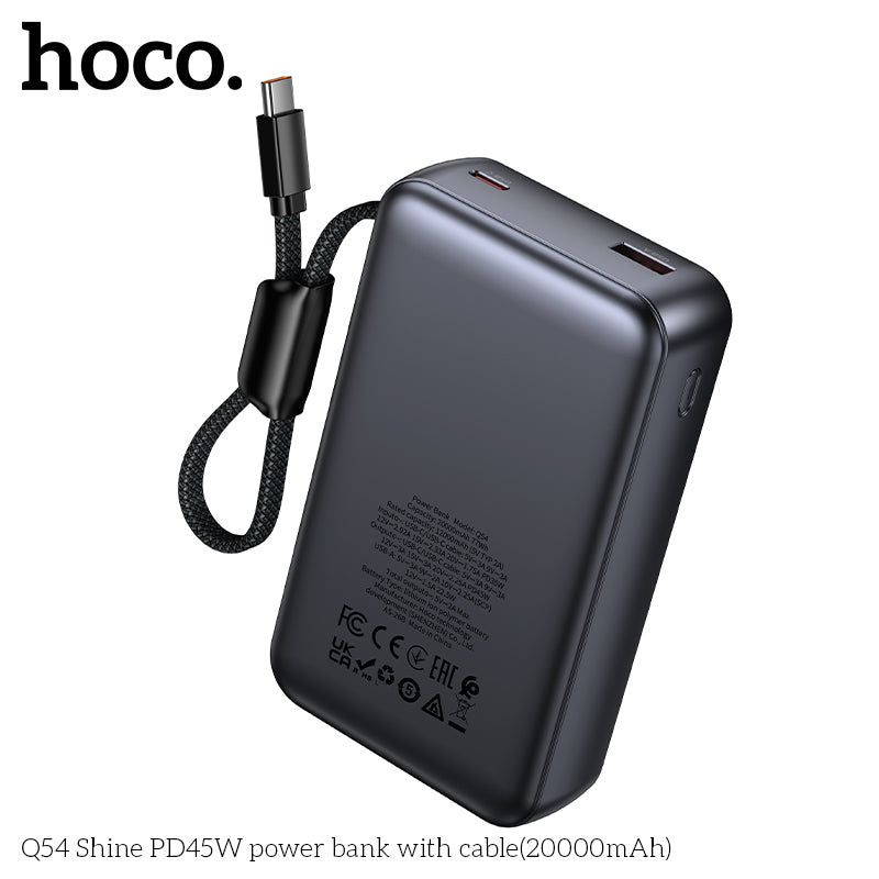 HD_SYNC:Q54 Shine PD45W power bank with cable(20000mAh)