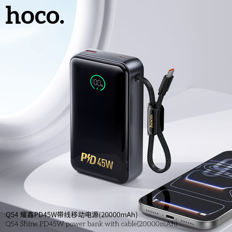 HD_SYNC:Q54 Shine PD45W power bank with cable(20000mAh)