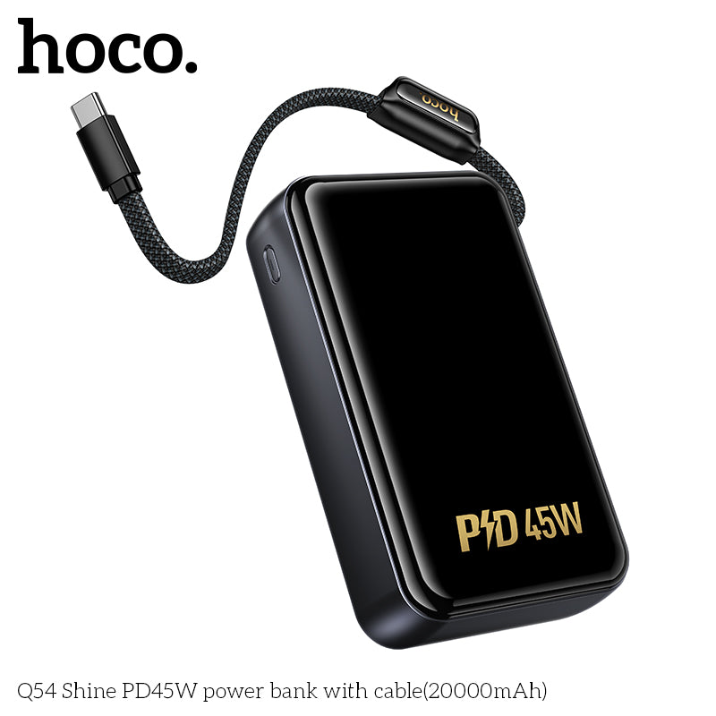 HD_SYNC:Q54 Shine PD45W power bank with cable(20000mAh)