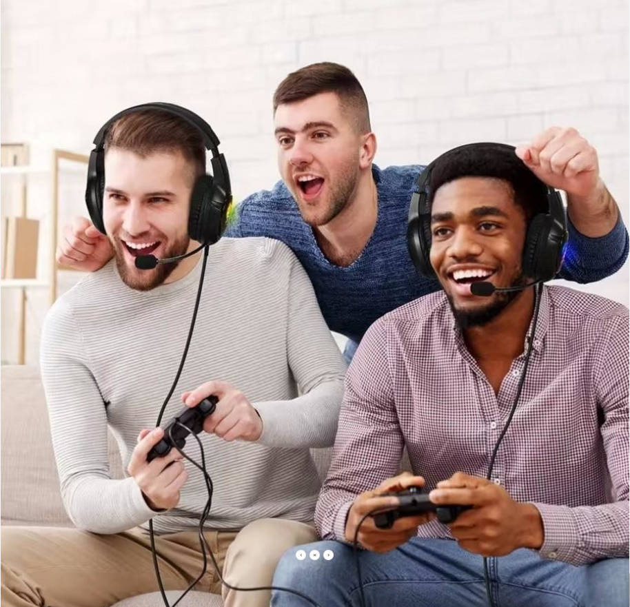 S20 Gaming Headset 50mm LED Mic for ps5 ps4 xbox PC