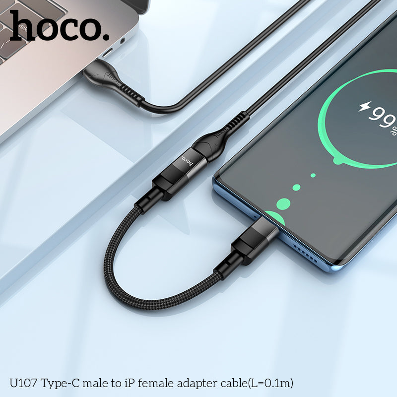 HD_SYNC:U107 Type-C male to iP female adapter cable(L=0.1m)