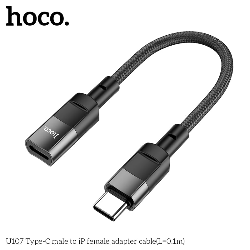 HD_SYNC:U107 Type-C male to iP female adapter cable(L=0.1m)