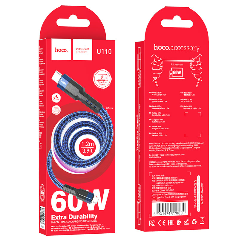 HD_SYNC:U110 Type-C to Type-C 60W charging data cable