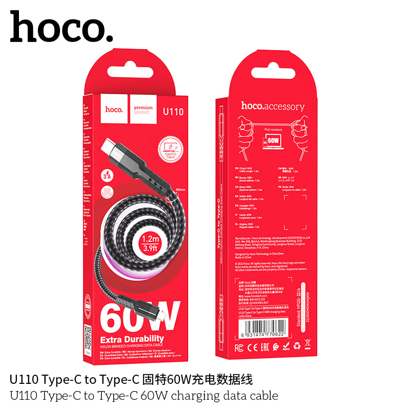 HD_SYNC:U110 Type-C to Type-C 60W charging data cable