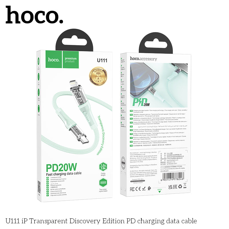 HD_SYNC:U111 Type-C to Type-C Transparent Discovery Edition 60W charging data cable