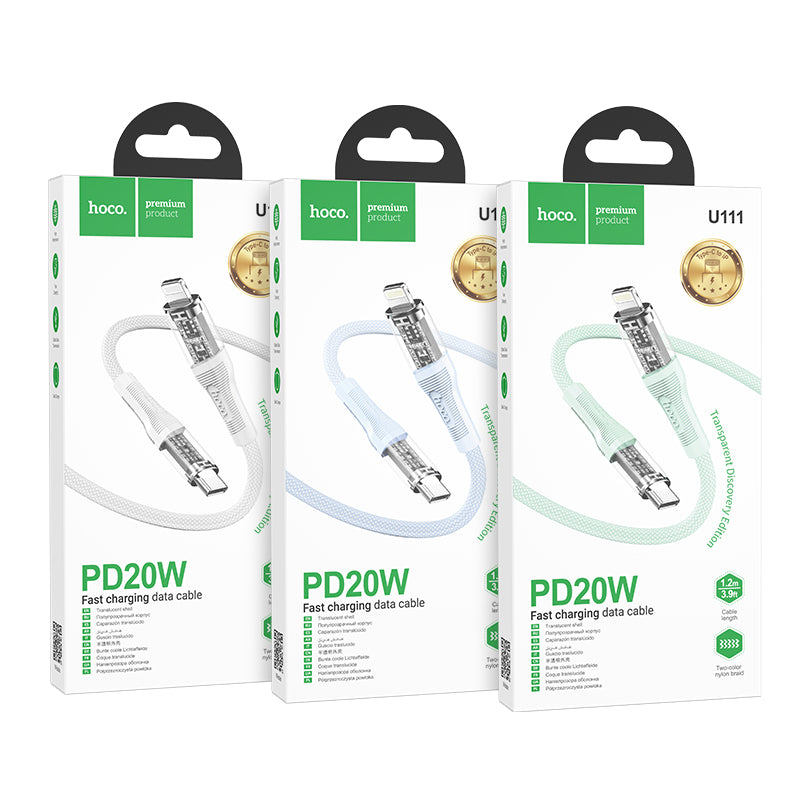 HD_SYNC:U111 Type-C to Type-C Transparent Discovery Edition 60W charging data cable
