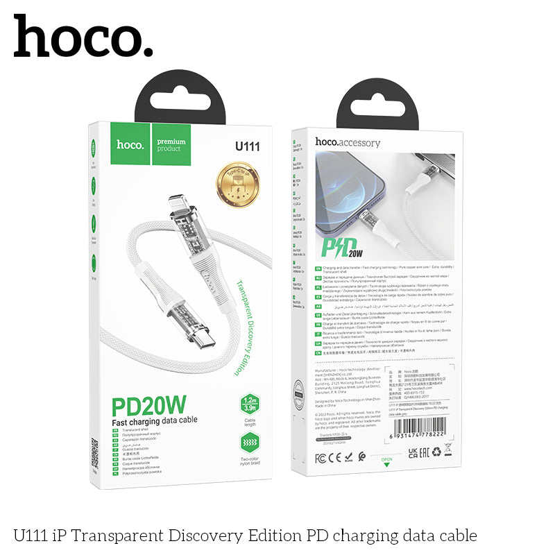 HD_SYNC:U111 Type-C to Type-C Transparent Discovery Edition 60W charging data cable