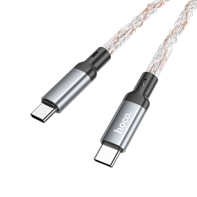 HD_SYNC:U112 Shine 60W charging data cable for Type-C to Type-C