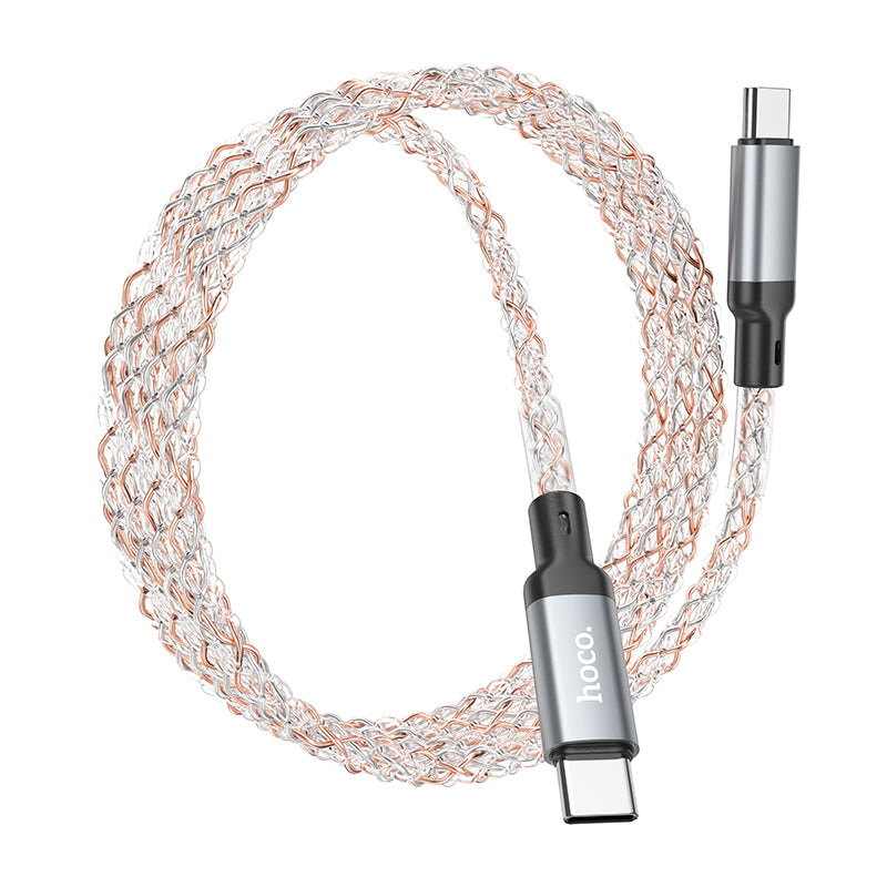 HD_SYNC:U112 Shine 60W charging data cable for Type-C to Type-C