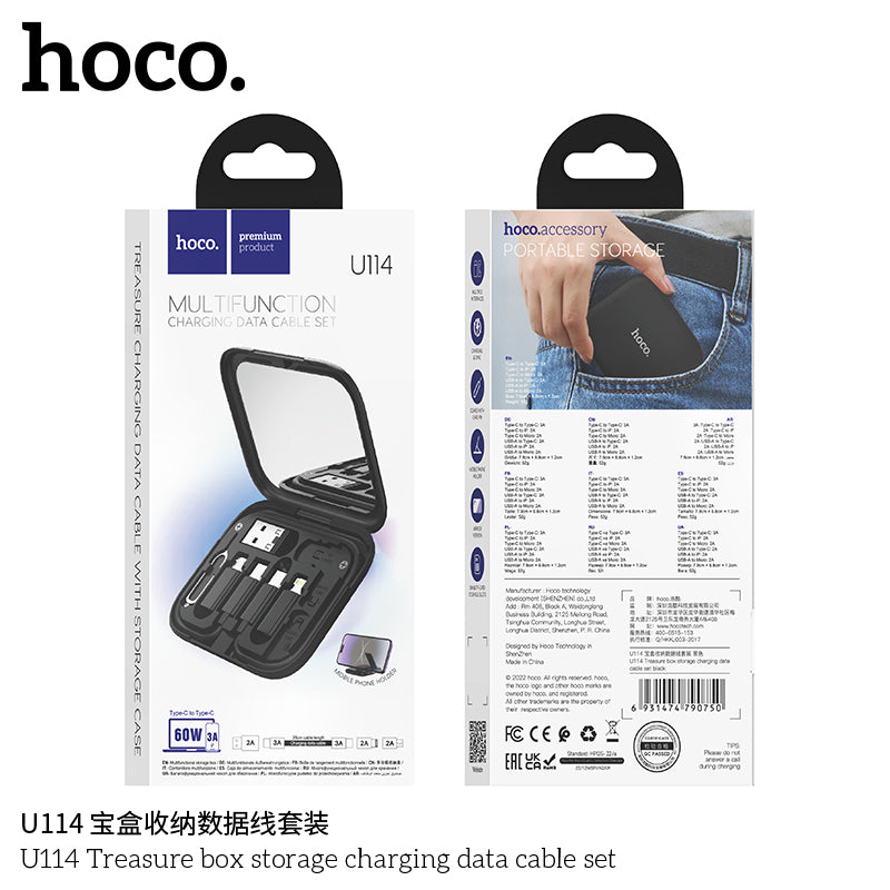 HD_SYNC:U114 Treasure box storage charging data cable set