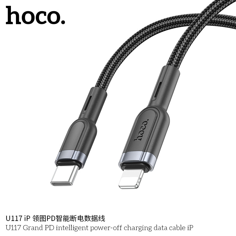 HD_SYNC:U117 Grand PD intelligent power-off charging data cable iP