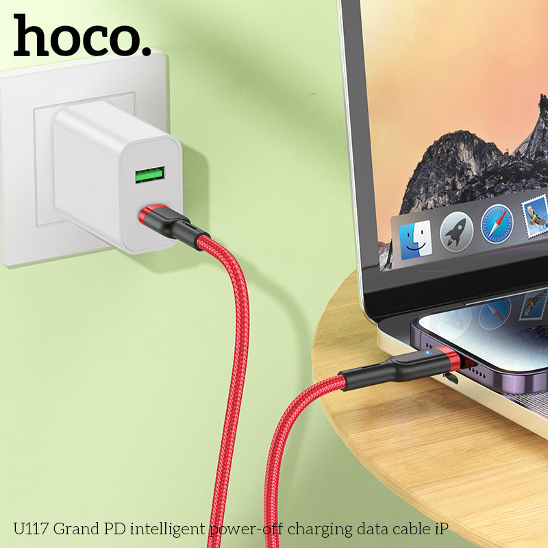 HD_SYNC:U117 Grand PD intelligent power-off charging data cable iP
