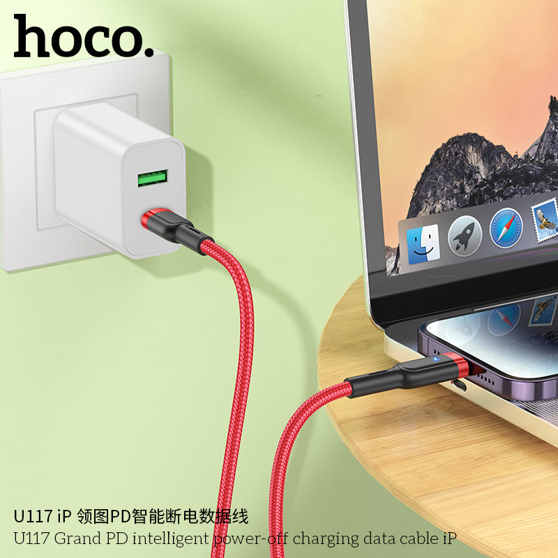 HD_SYNC:U117 Grand intelligent power-off charging data cable Type-C