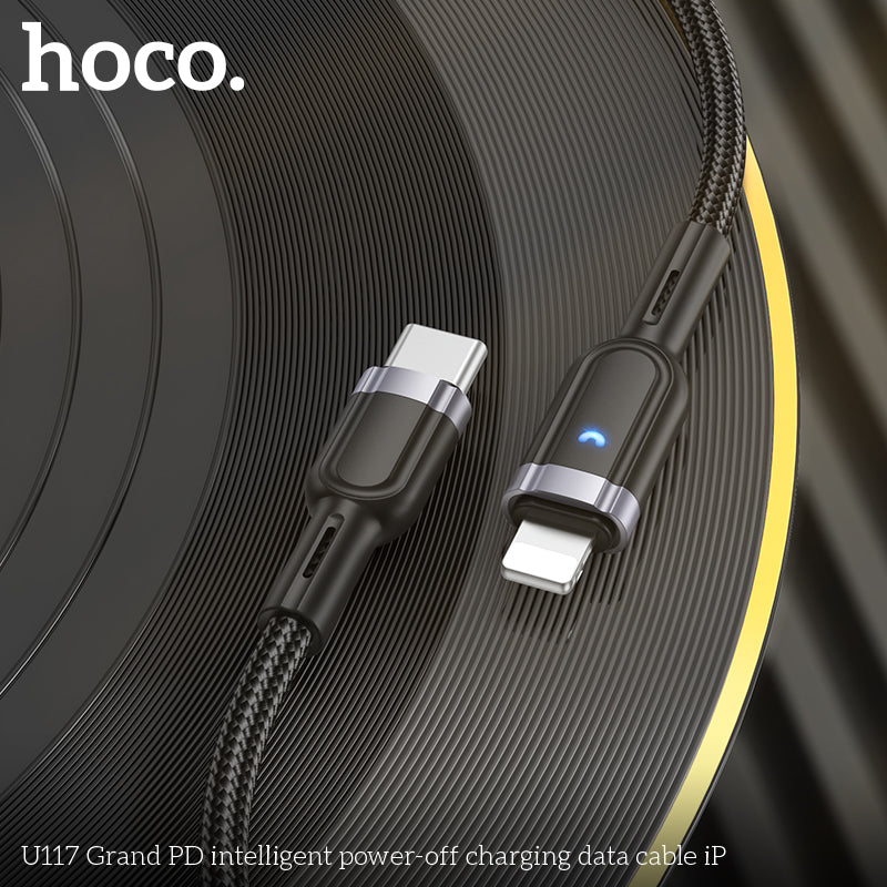 HD_SYNC:U117 Grand PD intelligent power-off charging data cable iP
