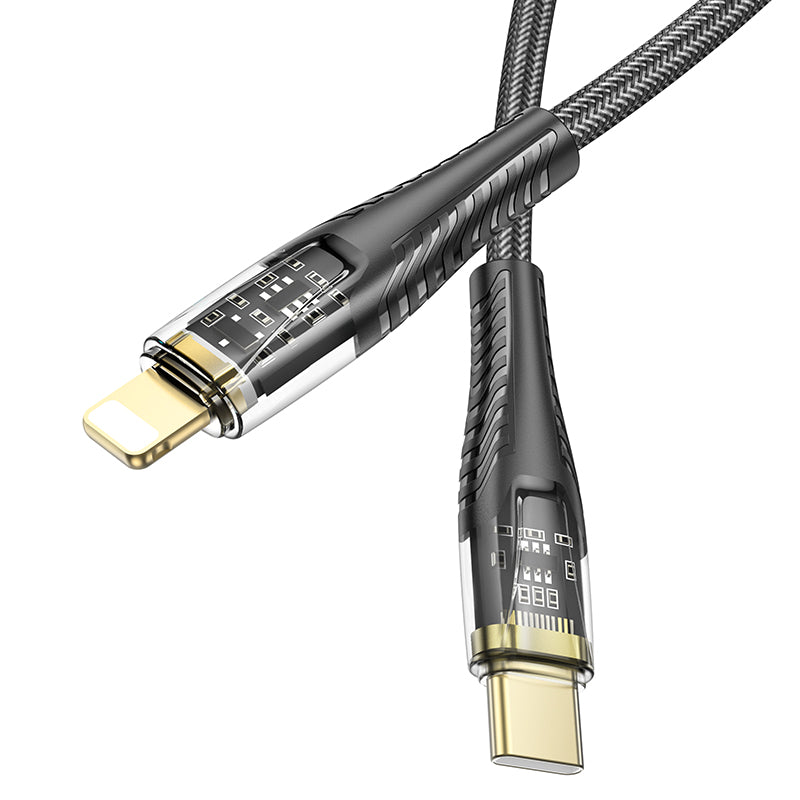 HD_SYNC:U121 Gold standard Transparent Discovery Edition 60W charging data cable Type-C to Type-C